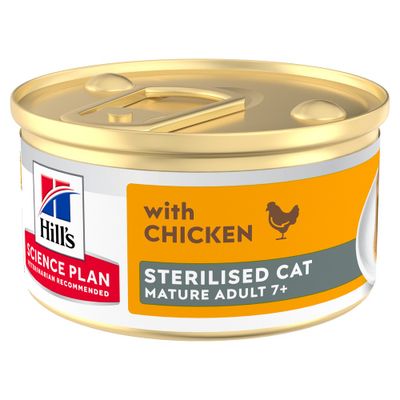 Hill’s science plan sterilised adult – mousse pour chat adulte stérilisé au saumon de qualité supérieure 12 x 85 g boite