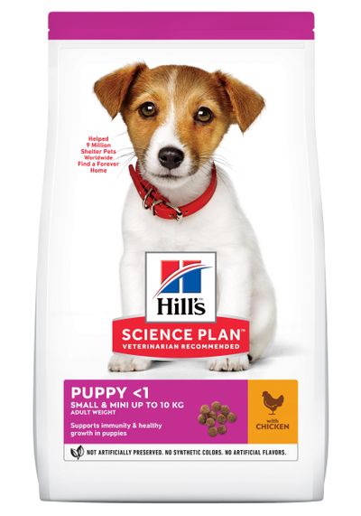 Hill's science plan puppy small & mini croquettes pour chiot de petite taille au poulet 1.5 kg
