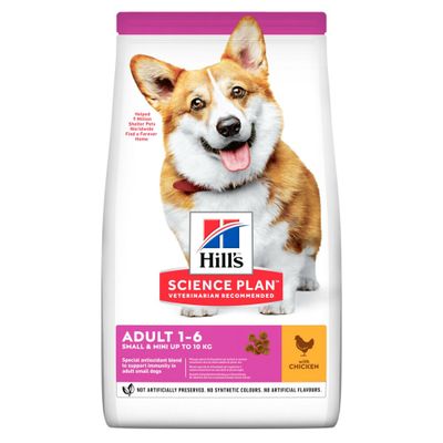 Hill's science plan adult small & mini croquettes pour petit chien au poulet 1.5 kg