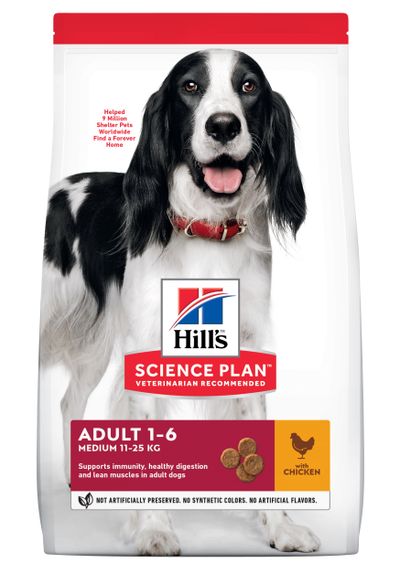 Hill's Science Plan Adult Medium Hondenvoer Kip 12kg