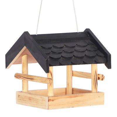 Voederstation zwart dakpan dakje noud