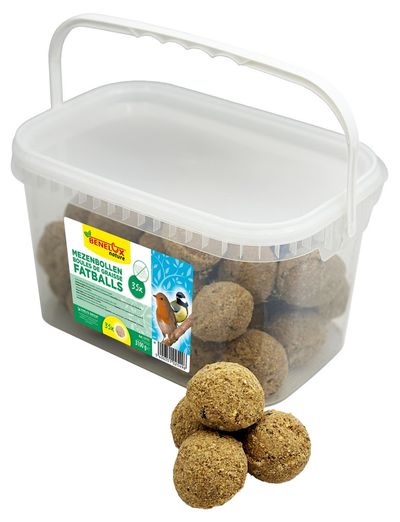 Mezenbollen 35 st in vierkant emmer zonder net voor vrije natuurvogels