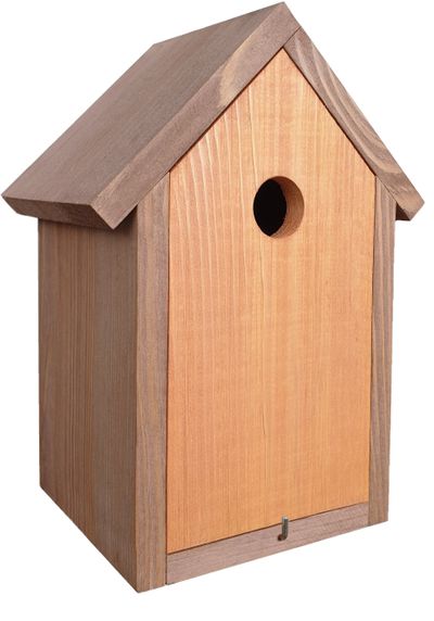 Mezenkast 19,5x13x27 dubbel dak bruin