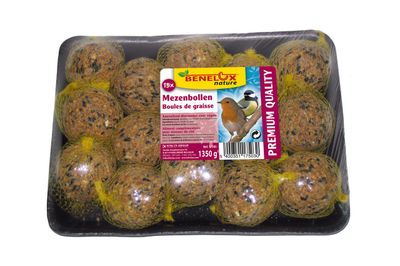 Mezenbollen premium 15 st/ schaal voor vrije natuurvogels
