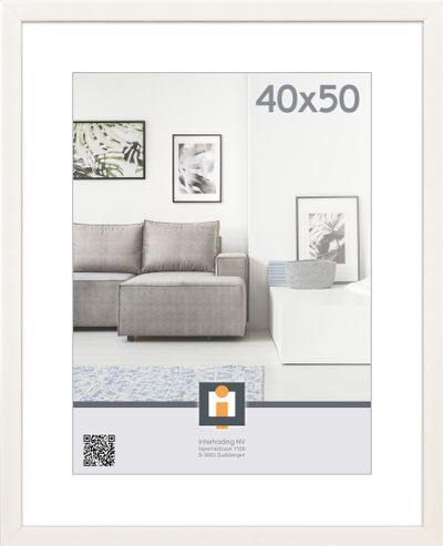 cadre photo livorno blanc 40x50 cm