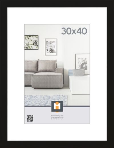 cadre photo livorno noir 30x40 cm