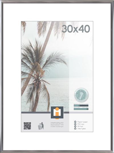 cadre photo kyoto argent 30x40 cm