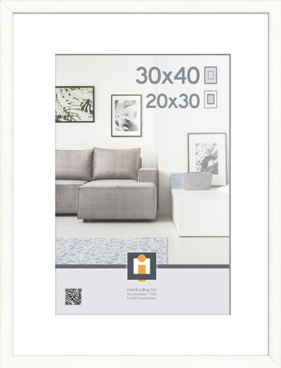 cadre photo madrid blanc  30x40 cm