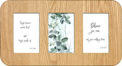 Fotocollage breda natuur/goud 42x23 cm