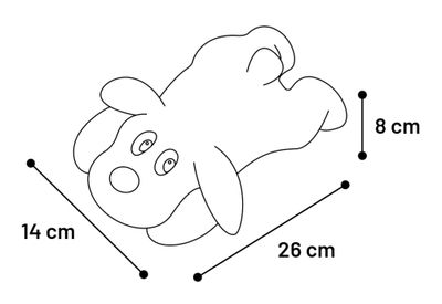 Pluche hond stups geluid 30cm