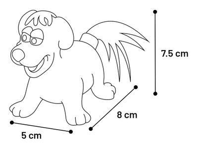 Animal en latex avec corde 8cm display