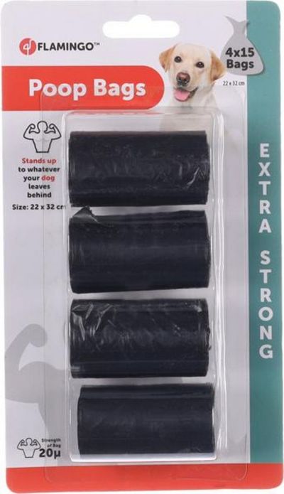 Poepzakjes forta extra sterk zwart 4x15st