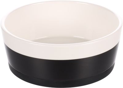 Gamelle pour la nourriture et l'eau duke rond noir & blanc