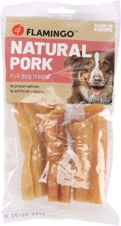 Nature snack rouleau de porc 12cm 3pcs