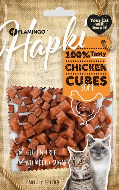 Hapki soft chicken cubes 85gr