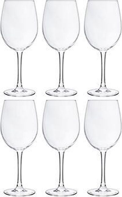 Set van 6 wijnglazen 36cl