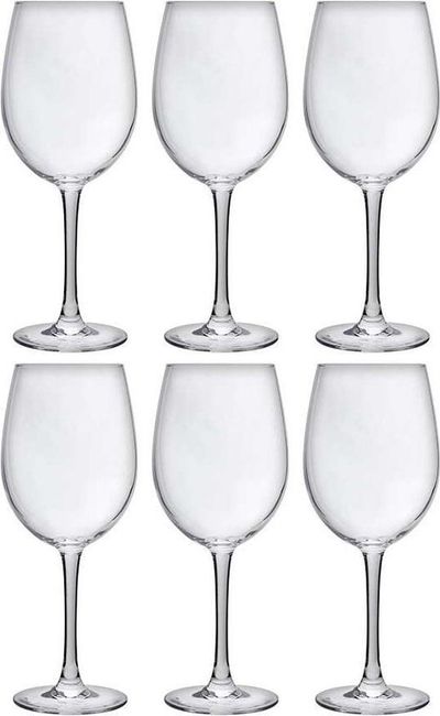 Set van 6 wijnglazen 48cl