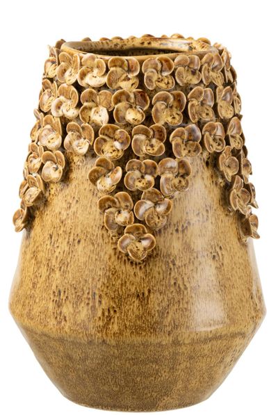 Vaas bloem rond ker ok l (21x21x29cm)