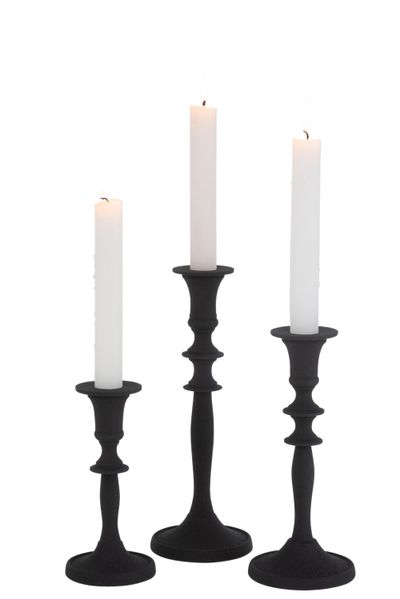 kaarsenhouder klassiek alu zw l