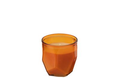 Kaars origami glas oranje 30u