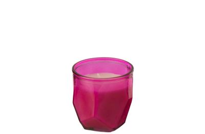 Kaars origami glas fuchsia 30u