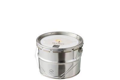 Bougie exterieure pot de peinture blanc petit 50h
