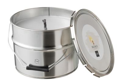 Bougie exterieure pot de peinture blanc large