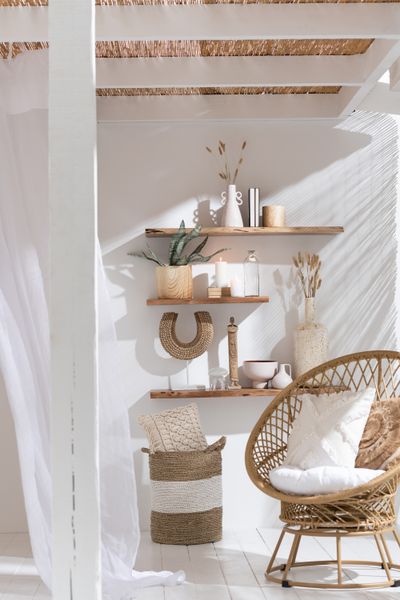 Bloempot bos cement beige small