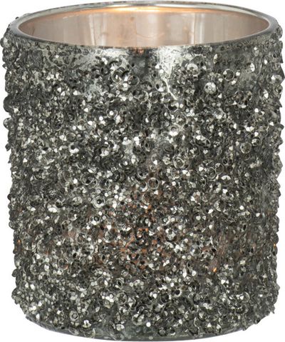 Porte-bougie chauffe-plat à paillettes s