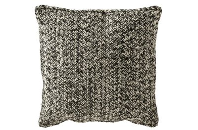 Coussin miami outdoor poly noir/blanc