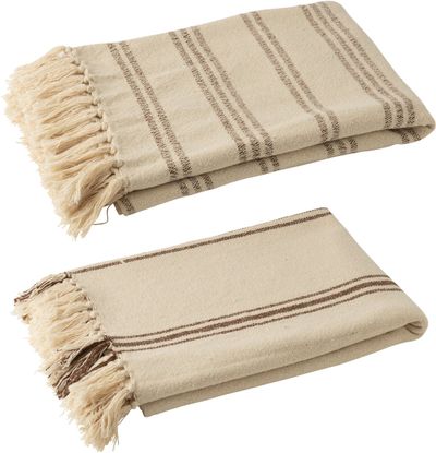 Plaid Gestreept wit/bruin