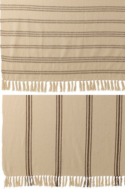 Plaid Gestreept wit/bruin