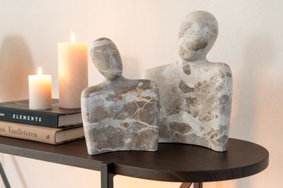 Koppel knuffelen marmer