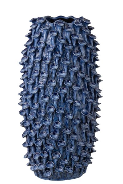 Vase yari argile bleu large