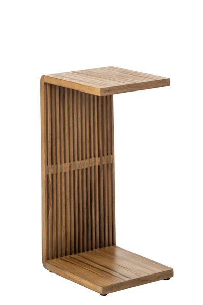 Bijzettafel latjes gerecycleerd hout natuur