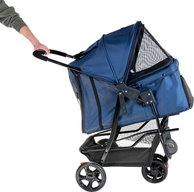 Poussette à animaux de compagnie S Bleu