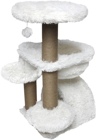 Ab cat tree berlin wit-65x60x84cm
