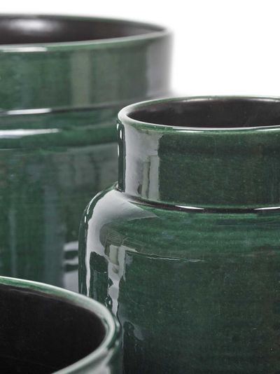 Glazed shades Sierpot l23xb23xh21 d.groen