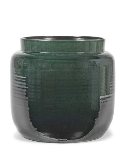 Glazed shades Sierpot l40xb40xh36,5 d.groen