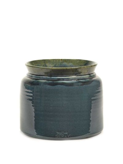 Glazed shades Sierpot 23x23x19 reactive blue