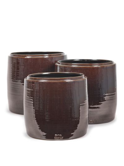 Glazed shades Sierpot l30xb30xh30 bruin