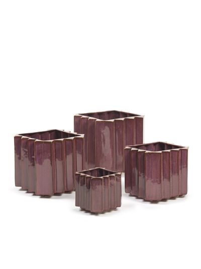 Sixties Sierpot s l9,5xb9,5xh9cm paars