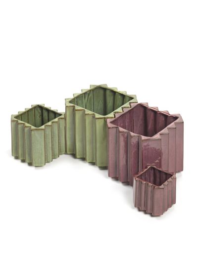 Sixties Sierpot s l9,5xb9,5xh9cm paars