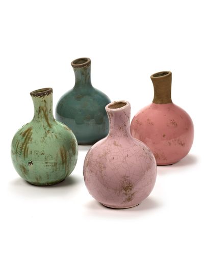 Gold & Pastel Vaas l l17xb17xh24cm ass/4 mix