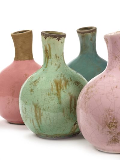 Gold & Pastel Vaas l l17xb17xh24cm ass/4 mix