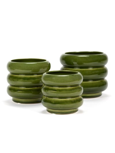 Sixties Sierpot m 12,5x12,5x11,5 groen