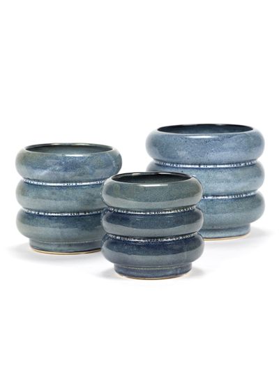 Sixties Sierpot m 12,5x12,5x11,5 blauw