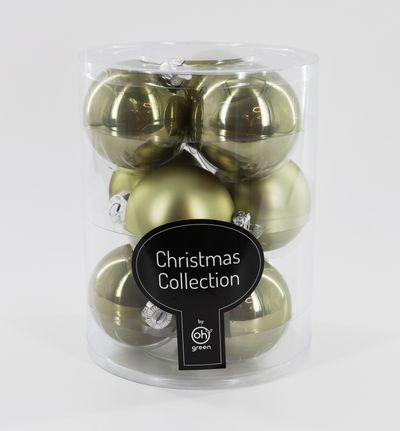 Set van 9 kerstballen