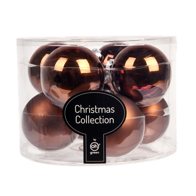 Set van 8 kerstballen