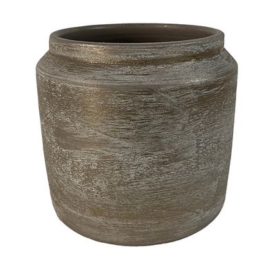 Pot brown gold 16x14cm